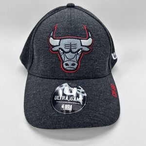 Chicago Bulls Hat Cap Gray Ultra Game Flex Fit Camo Underbill NBA Basketball